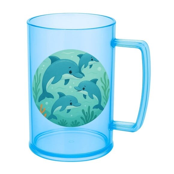 Caneca de Chopp Infantil Personalizada Golfinhos