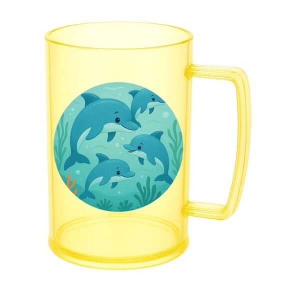 Caneca de Chopp Infantil Personalizada Golfinhos
