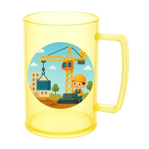 Caneca de Chopp Infantil Personalizada Grua