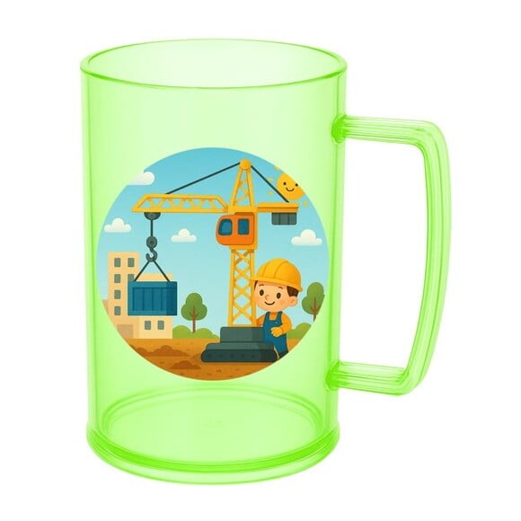 Caneca de Chopp Infantil Personalizada Grua