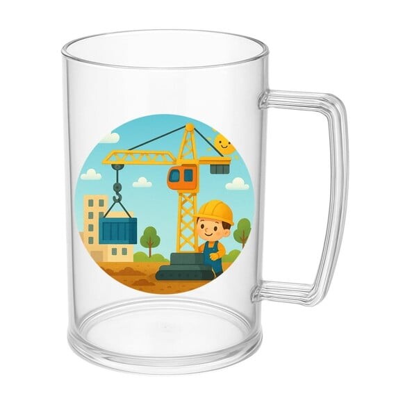 Caneca de Chopp Infantil Personalizada Grua