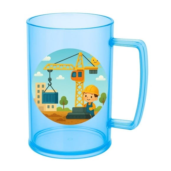 Caneca de Chopp Infantil Personalizada Grua