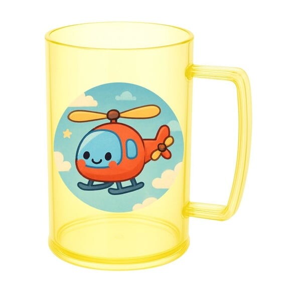 Caneca de Chopp Infantil Personalizada Helicóptero