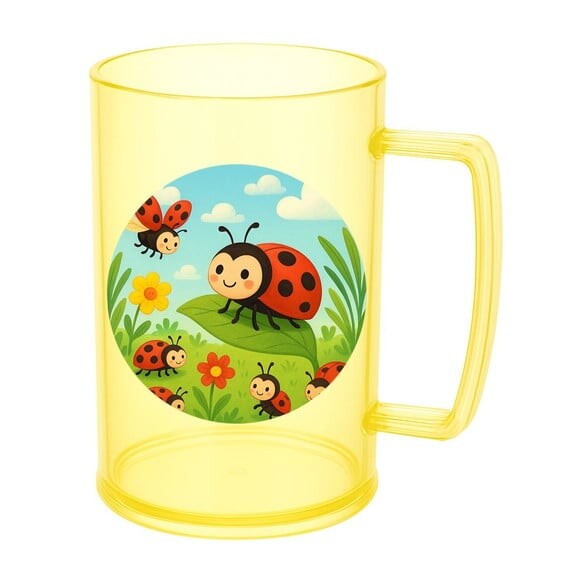 Caneca de Chopp Infantil Personalizada Joaninhas