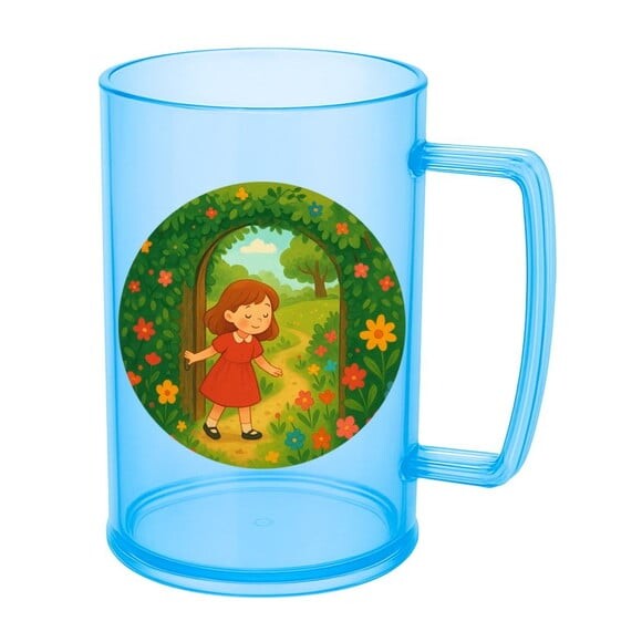 Caneca de Chopp Infantil Personalizada Jardim Secreto