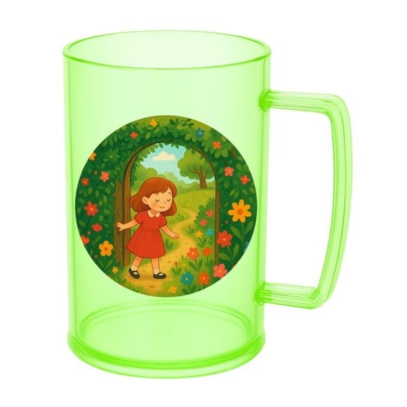 Caneca de Chopp Infantil Personalizada Jardim Secreto