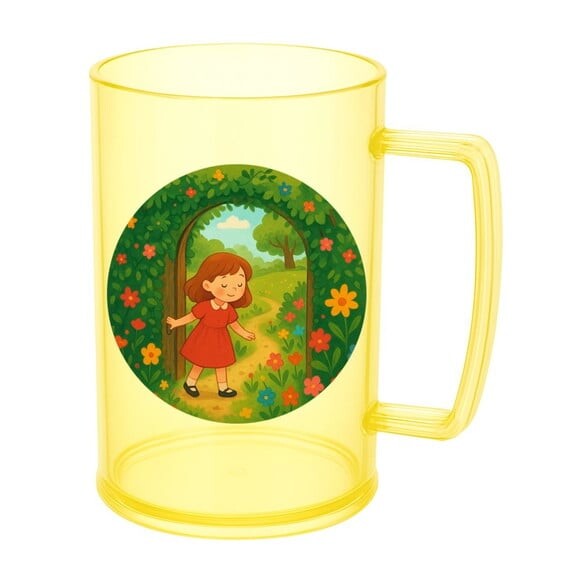 Caneca de Chopp Infantil Personalizada Jardim Secreto