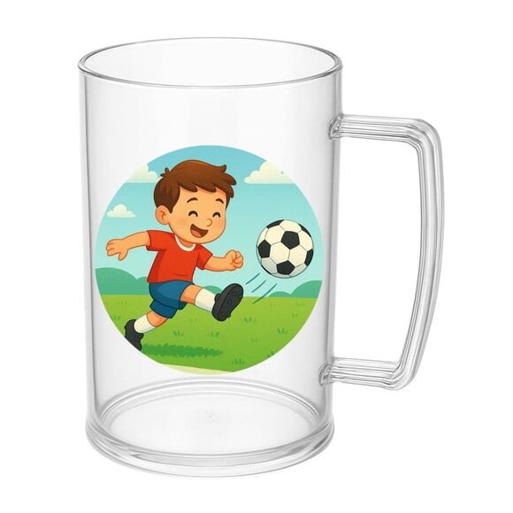 Caneca de Chopp Infantil Personalizada Jogador de Futebol