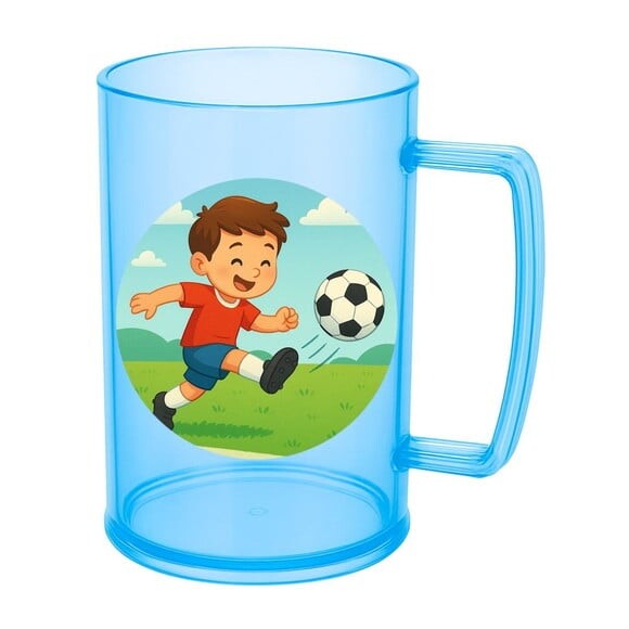 Caneca de Chopp Infantil Personalizada Jogador de Futebol