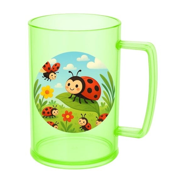 Caneca de Chopp Infantil Personalizada Joaninhas