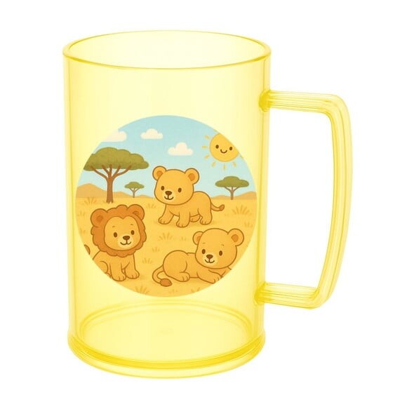 Caneca de Chopp Infantil Personalizada Leãozinhos