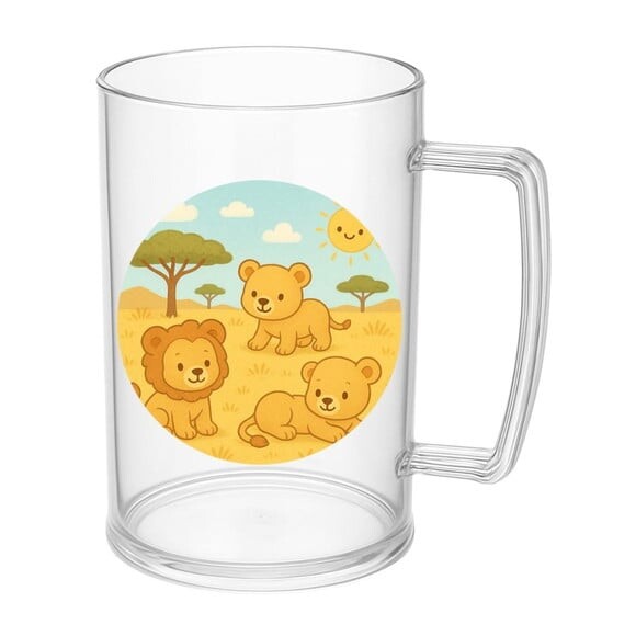 Caneca de Chopp Infantil Personalizada Leãozinhos