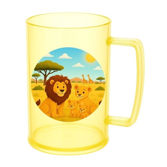 Caneca de Chopp Infantil Personalizada Leões