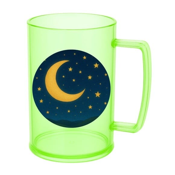 Caneca de Chopp Infantil Personalizada Lua e Estrelas