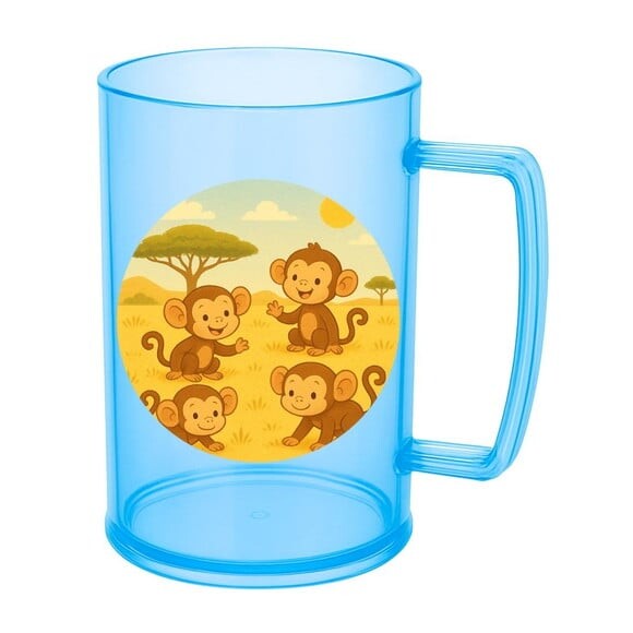 Caneca de Chopp Infantil Personalizada Macaquinhos