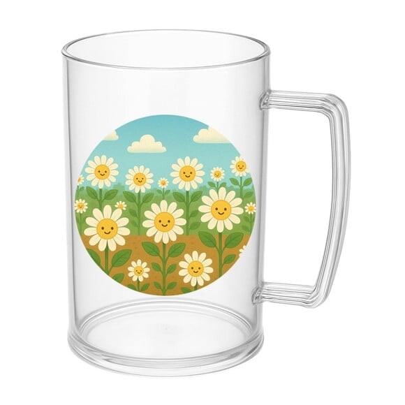 Caneca de Chopp Infantil Personalizada Margaridas