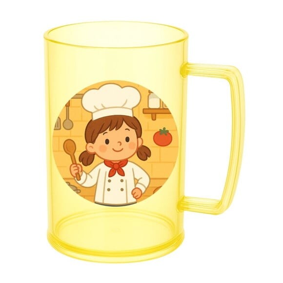Caneca de Chopp Infantil Personalizada Mini Chefe Menina