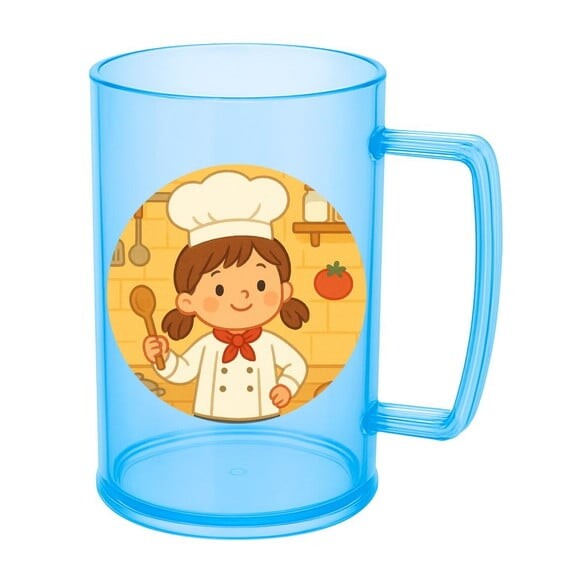 Caneca de Chopp Infantil Personalizada Mini Chefe Menina