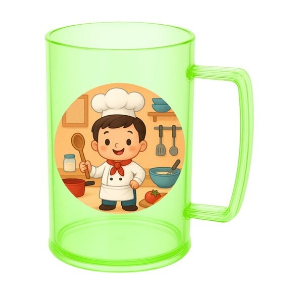 Caneca de Chopp Infantil Personalizada Mini Chefe Menino