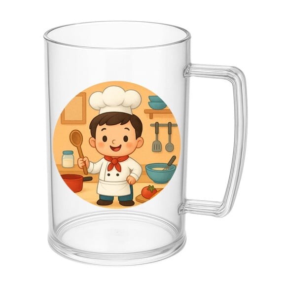 Caneca de Chopp Infantil Personalizada Mini Chefe Menino