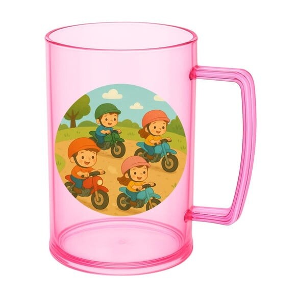 Caneca de Chopp Infantil Personalizada Motocicletas Kids