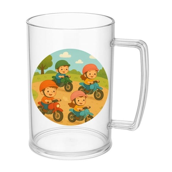 Caneca de Chopp Infantil Personalizada Motocicletas Kids