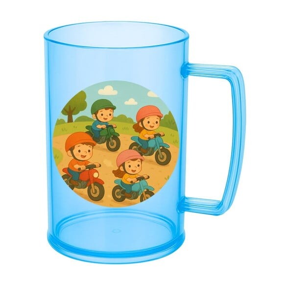 Caneca de Chopp Infantil Personalizada Motocicletas Kids