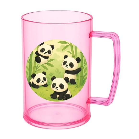 Caneca de Chopp Infantil Personalizada Pandinhas