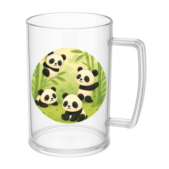 Caneca de Chopp Infantil Personalizada Pandinhas