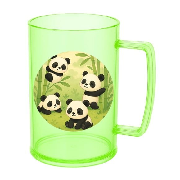 Caneca de Chopp Infantil Personalizada Pandinhas