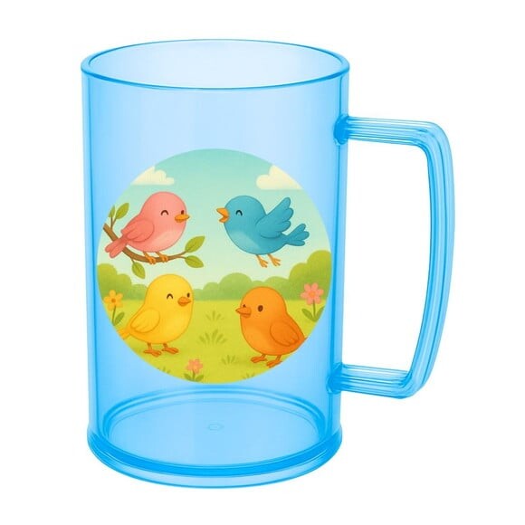 Caneca de Chopp Infantil Personalizada Passarinhos