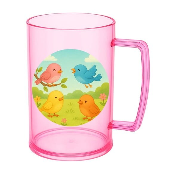 Caneca de Chopp Infantil Personalizada Passarinhos