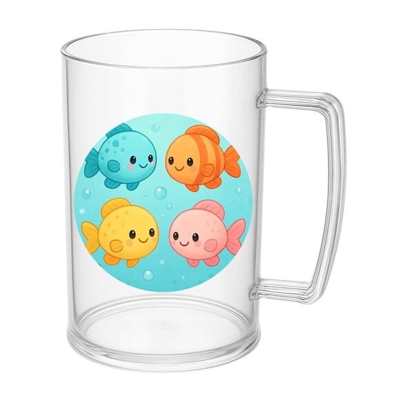 Caneca de Chopp Infantil Personalizada Peixinhos Baby
