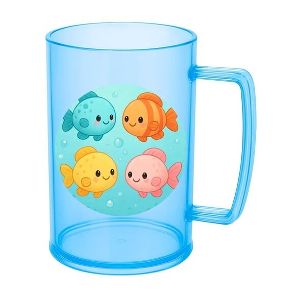 Caneca de Chopp Infantil Personalizada Peixinhos Baby