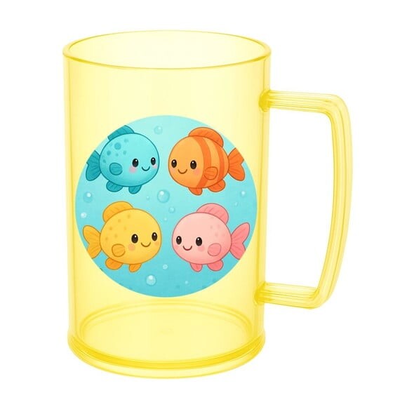 Caneca de Chopp Infantil Personalizada Peixinhos Baby