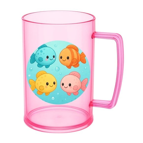 Caneca de Chopp Infantil Personalizada Peixinhos Baby