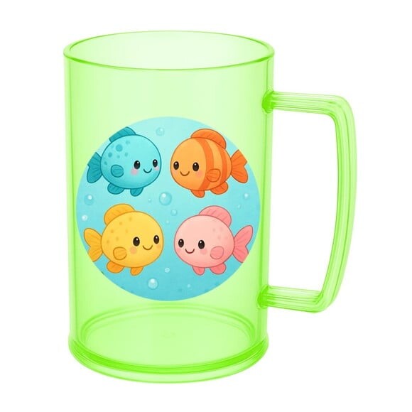 Caneca de Chopp Infantil Personalizada Peixinhos Baby
