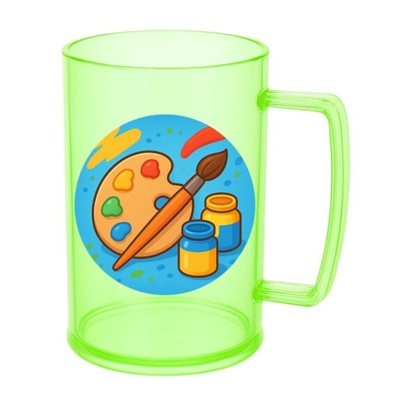 Caneca de Chopp Infantil Personalizada Pintura e Tintas