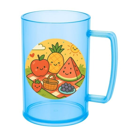 Caneca de Chopp Infantil Personalizada Piquenique das Frutas