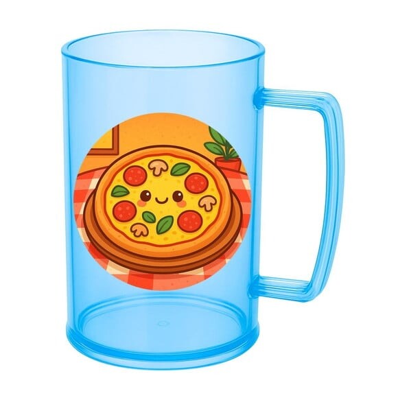 Caneca de Chopp Infantil Personalizada Pizza Divertida