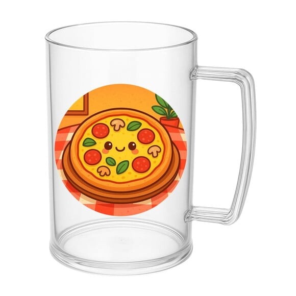 Caneca de Chopp Infantil Personalizada Pizza Divertida