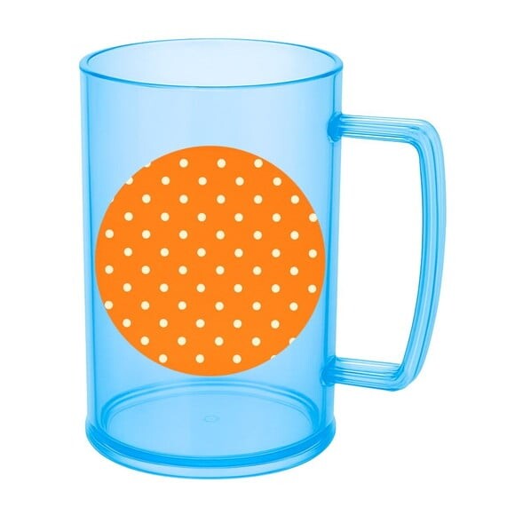 Caneca de Chopp Infantil Personalizada Poá Laranja
