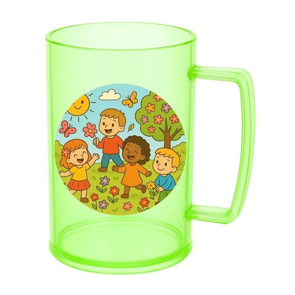 Caneca de Chopp Infantil Personalizada Primavera Divertida