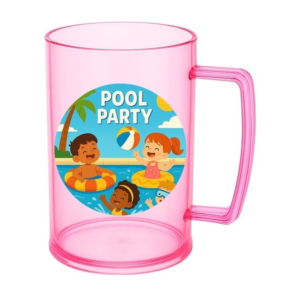 Caneca de Chopp Infantil Personalizada Pool Party