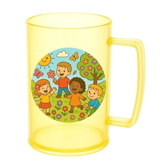 Caneca de Chopp Infantil Personalizada Primavera Divertida