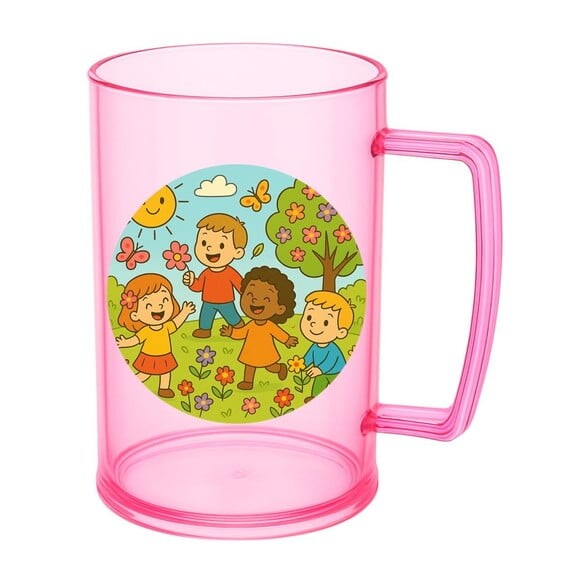 Caneca de Chopp Infantil Personalizada Primavera Divertida