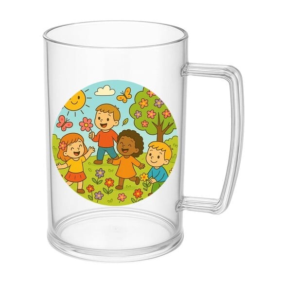 Caneca de Chopp Infantil Personalizada Primavera Divertida
