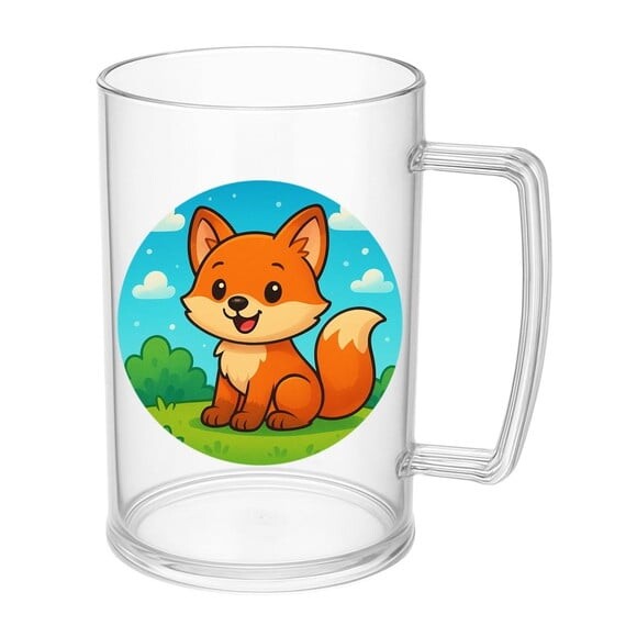 Caneca de Chopp Infantil Personalizada Raposinha
