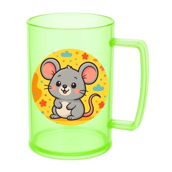 Caneca de Chopp Infantil Personalizada Ratinho Fofo