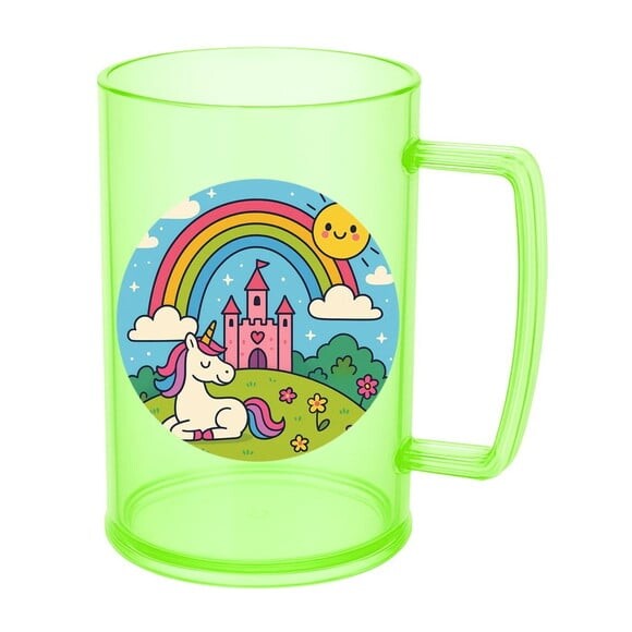 Caneca de Chopp Infantil Personalizada Reino do Arco-íris
